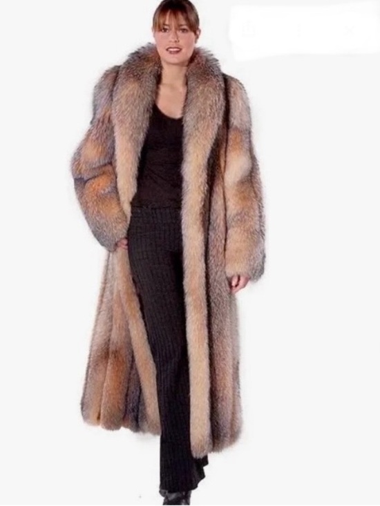 Jackets & Blazers - Crystal Fox Fur Coat full length